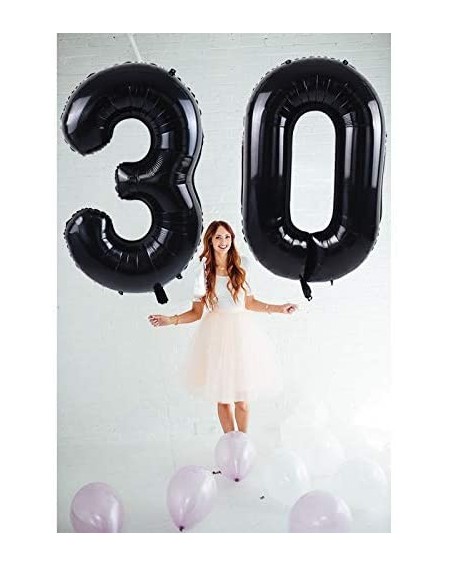 Balloons 40 Inch Black Large Numbers Balloon Birthday Party Decorations- Foil Mylar Big Number Balloon Digital 60 for 60th Bi...