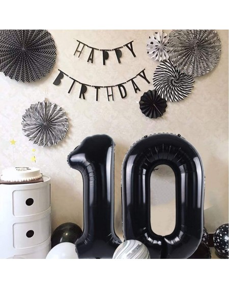 Balloons 40 Inch Black Large Numbers Balloon Birthday Party Decorations- Foil Mylar Big Number Balloon Digital 60 for 60th Bi...