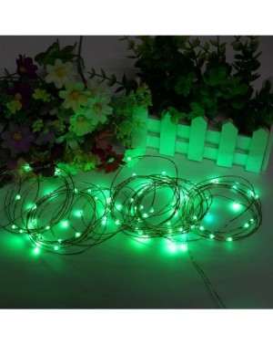 Outdoor String Lights Dual-Color LED String Lights- Green Copper Wire Plug in 33 FT 100 LEDs Dimmable Fairy Lights with UL Ad...