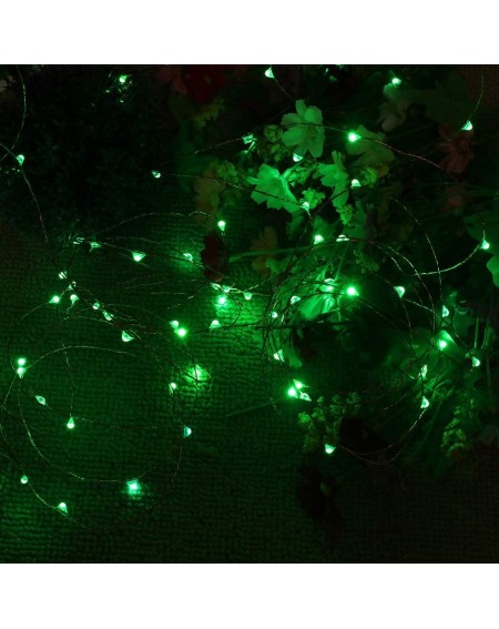 Outdoor String Lights Dual-Color LED String Lights- Green Copper Wire Plug in 33 FT 100 LEDs Dimmable Fairy Lights with UL Ad...