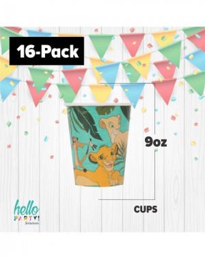 Party Packs Hello Party! The Most Complete Lion King Dinnerware Bundle Party Pack Supplies for 16 - Large Plates- Napkins- Ma...