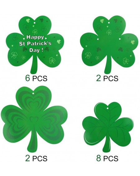 Party Packs St.Patrick Day Party Decoration Swirls- 30 Pack St Patricks Day Hanging Decorations Lucky Irish Green Shamrock Cl...