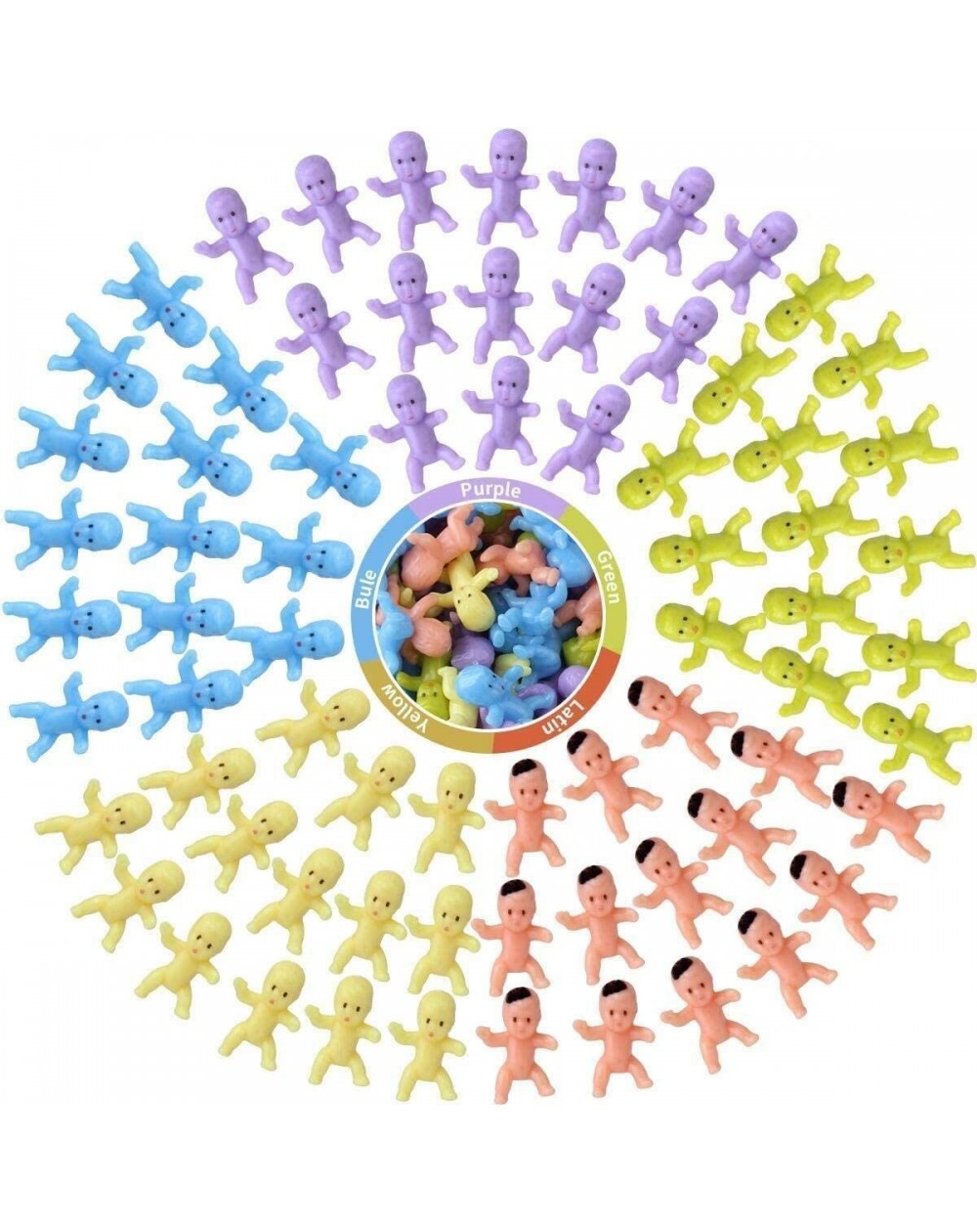 Favors 250 Pieces Mini Plastic Babies for Baby Shower- ice Cube Game- Party Decorations- Baby Toys - CE18SM4W83D $10.43