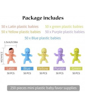 Favors 250 Pieces Mini Plastic Babies for Baby Shower- ice Cube Game- Party Decorations- Baby Toys - CE18SM4W83D $10.43