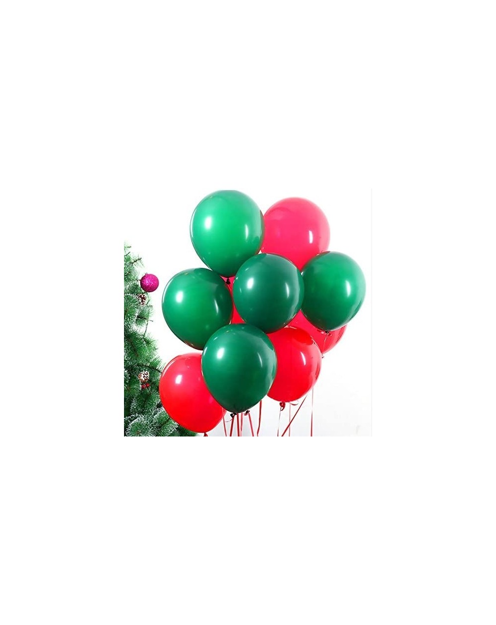 Balloons 10" 100pcs Green Red Balloons - CG186RI23EC $10.43