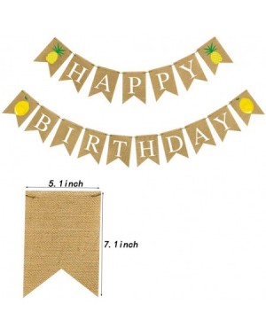 Banners BABY Birthday Party Decoration- Fruits and White Alphabet HAPPY BIRTHDAY Combination Decoration Banner Burlap Swallow...