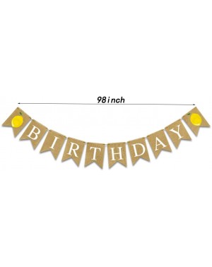 Banners BABY Birthday Party Decoration- Fruits and White Alphabet HAPPY BIRTHDAY Combination Decoration Banner Burlap Swallow...