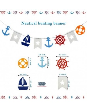 Party Packs Nautical Birthday Party Decorations for Boys Girls Adults Anchor Sailboat Theme Party Supplies With Sailing Swirl...