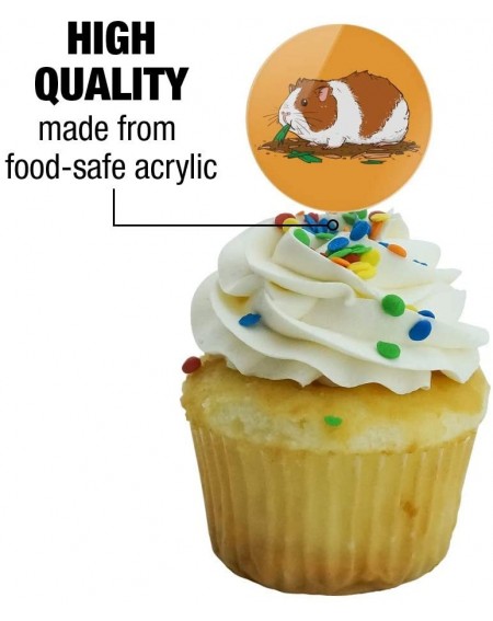 Cake & Cupcake Toppers Guinea Pig Eating Cupcake Picks Toppers Decoration Set of 6 - CZ189TMG8Q0 $9.41