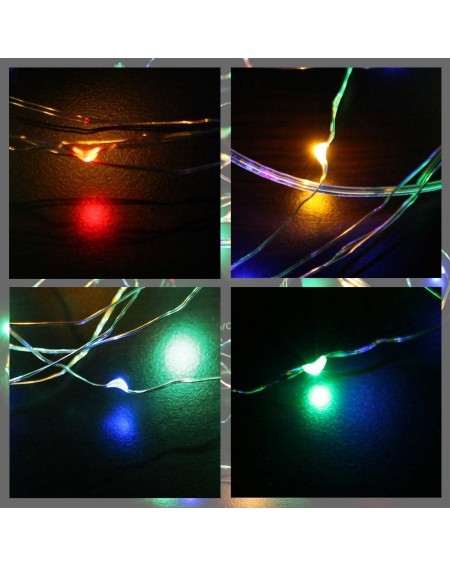 Indoor String Lights 10ft (3m) 30LEDs RGBY Fairy LED Wire String Lights - Multicolor Starry Starry Lights w/ Timer Battery Bo...