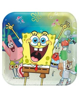 Party Packs Spongebob Birthday Party Supplies Bundle Serves 16 includes Plates- Napkins- Stickers - CW1908CTNTZ $16.45