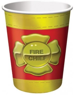 Party Tableware Firefighter 8 Count Paper Cups- 9-Ounce - Firefighter - CC114ERXAX5 $6.54