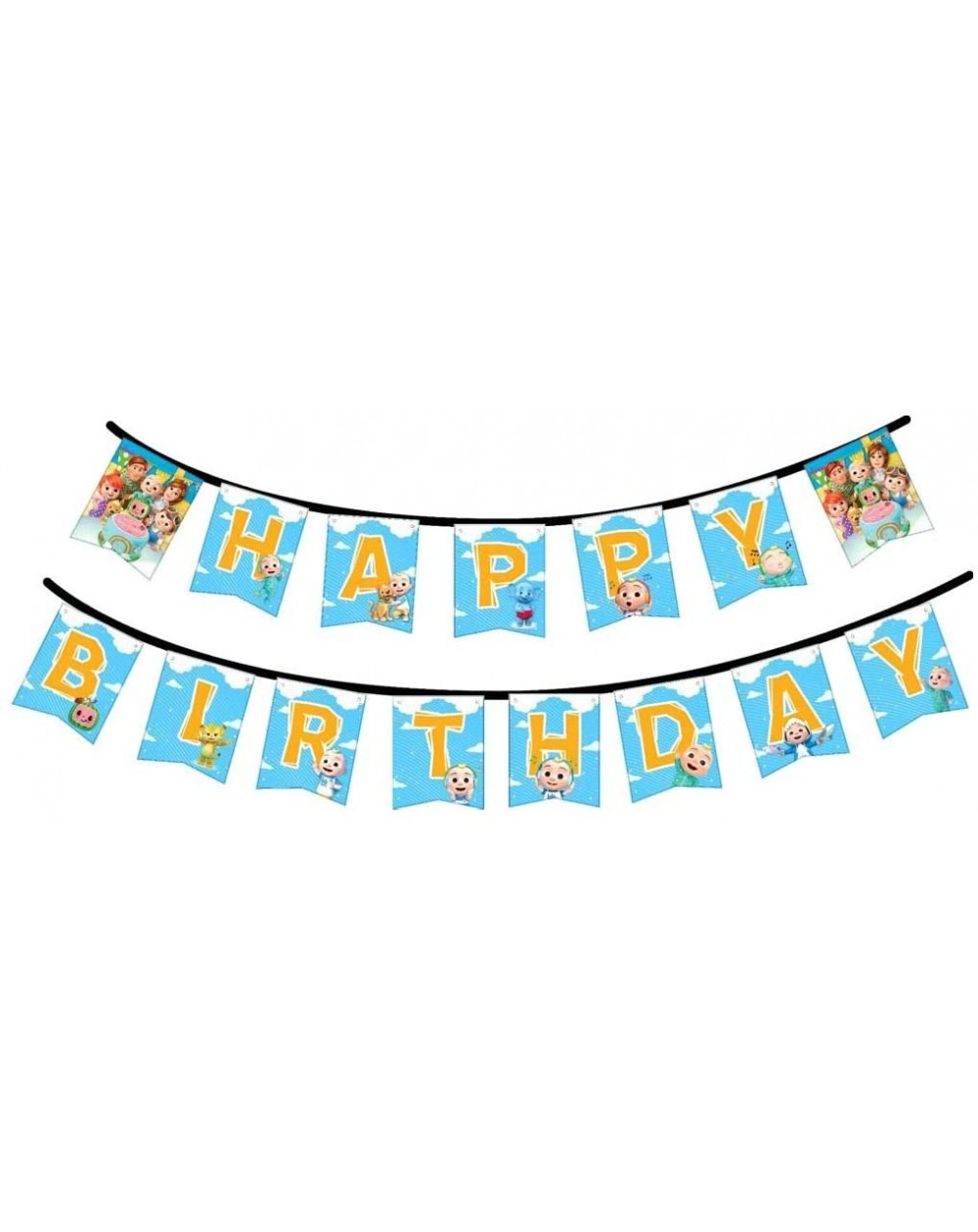 Cocomelon Hanging Swirls with Banner Party Supplies Decorations for ...