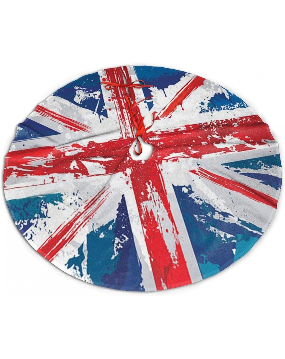 Tree Skirts Christmas Tree Skirt- United Kingdom Union Jack Tree Mat Xmas Snowman Festive Decorations Ornaments Party Supplie...