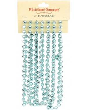 Garlands 9ft Christmas Bead Chain - Christmas Bead Garlands - Christmas Decorations (Ice Blue) - Ice Blue - CJ18IDHZHGT $14.76