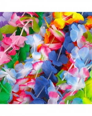 Party Favors Hawaiian Leis- (54 Designs Total) 42 Flowers Necklaces 7 Colour and 12 Hair Clips for Party Supplies- Hawaiian L...