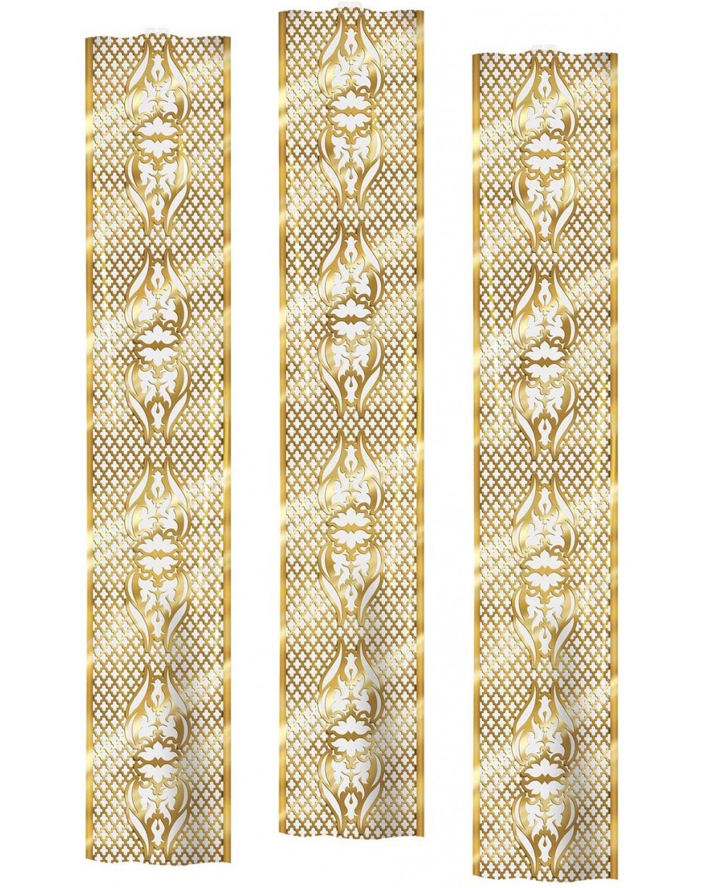 Streamers Lattice Party Panels 3 Piece- 12" x 6'- Gold/Brown - CJ18NWML8CC $8.25