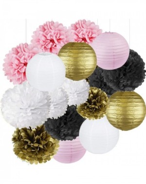 Tissue Pom Poms French/Parisian Birthday Party Ideas Pink Gold White Black Paris Party Decorations Tissue Paper Pom Pom Paper...