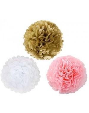 Tissue Pom Poms French/Parisian Birthday Party Ideas Pink Gold White Black Paris Party Decorations Tissue Paper Pom Pom Paper...