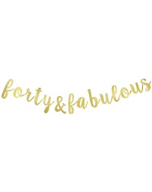 Banners & Garlands Forty Years Old Birthday Party Decorations- Forty & Fabulous Paper Banner Sign - CN18AZ6ESY6 $11.87