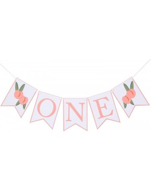 Banners Peach Party Supplies for 1st Birthday - One Peach Birthday Banner for Photo Booth Props and Backdrop Cake Smash- Best...