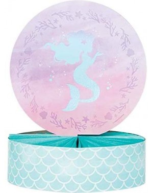 Party Packs Mermaid Party Supplies and Decorations - Iridescent Mermaid Party Plates and Napkins Cups for 16 People - Include...