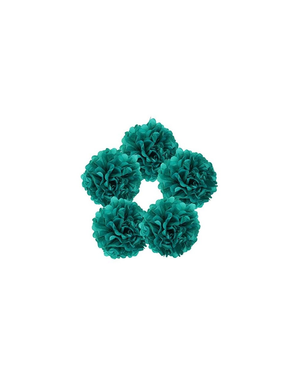 Tissue Pom Poms 5pcs 10-Inch Peacock Tissue Paper Pom Pom Flower Ball - Peacock Green - CT12D5KLSQD $8.44