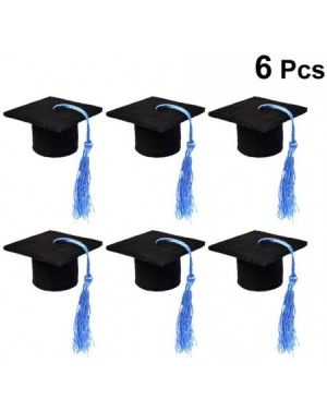 Favors 6pcs Mini Graduation Caps with Tassel Doctoral Hat Shaped Wine Bottle Covers Grad Cap Decoration Ornaments for Graduat...