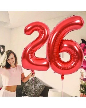 Balloons 40 Inch Red Large Numbers Balloons 0-9- Number 0 Digit 0 Helium Balloons- Foil Mylar Big Number Balloons for Birthda...