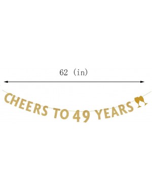 Banners & Garlands Gold glitter Cheers to 49 years banner-49th birthday party decorations - CL18IMSOCW4 $11.80