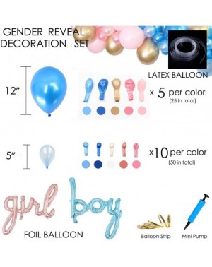 Balloons Gender Reveal Balloon Garland Kit - Baby Pink and Sky Blue Balloon Arch Kit BOY Girl Foil Balloons Boy or Girl Gende...