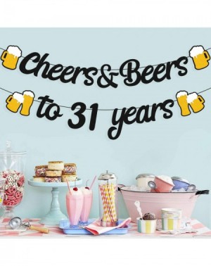 Banners & Garlands 31th Birthday Decorations Cheers to 31 Years Banner for Men Women 31s Birthday Backdrop Wedding Anniversar...