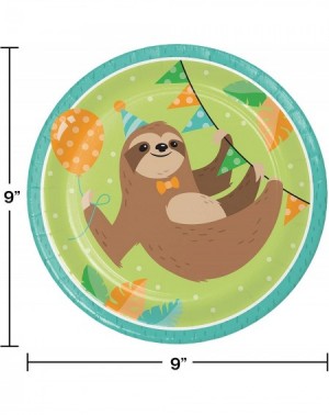 Party Packs Sloth Birthday Party Supplies Kit- Serves 8 - CD18WQDK0O5 $24.92