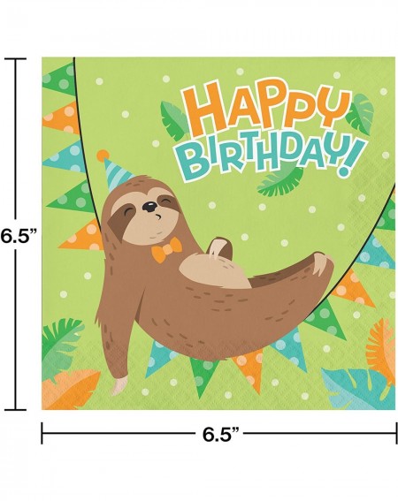 Party Packs Sloth Birthday Party Supplies Kit- Serves 8 - CD18WQDK0O5 $24.92