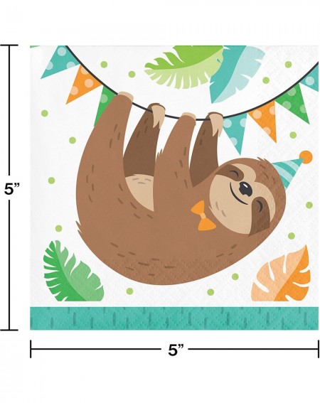 Party Packs Sloth Birthday Party Supplies Kit- Serves 8 - CD18WQDK0O5 $24.92