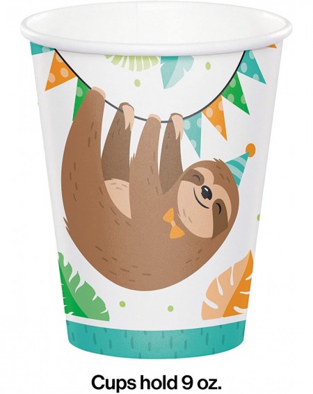 Party Packs Sloth Birthday Party Supplies Kit- Serves 8 - CD18WQDK0O5 $24.92