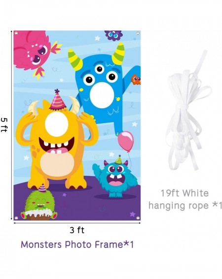 Banners Monster Door Banner Large Polyester Monster Face Photo Banner Background Pretend Play Party Game Backdrop Prop Poster...