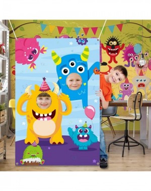 Banners Monster Door Banner Large Polyester Monster Face Photo Banner Background Pretend Play Party Game Backdrop Prop Poster...