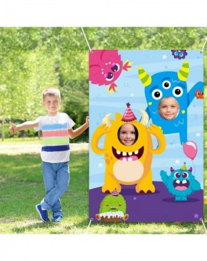 Banners Monster Door Banner Large Polyester Monster Face Photo Banner Background Pretend Play Party Game Backdrop Prop Poster...