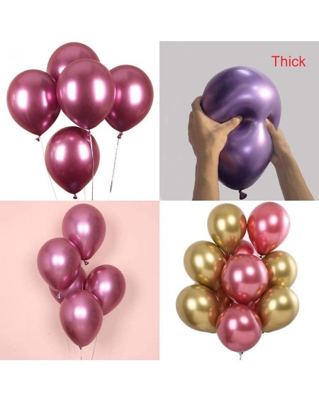 Balloons Chrome Metallic Balloons for Party 50 pcs 12 inch Thick Latex balloons for Birthday Wedding Engagement Anniversary C...