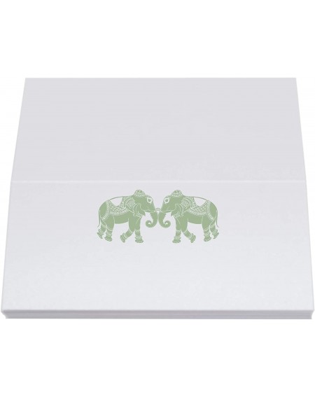 Place Cards & Place Card Holders Indian Elephants Place Cards- Sage- Set of 30- Pre-Cut and Scored - Perfect for Wedding- Par...