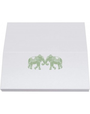 Place Cards & Place Card Holders Indian Elephants Place Cards- Sage- Set of 30- Pre-Cut and Scored - Perfect for Wedding- Par...