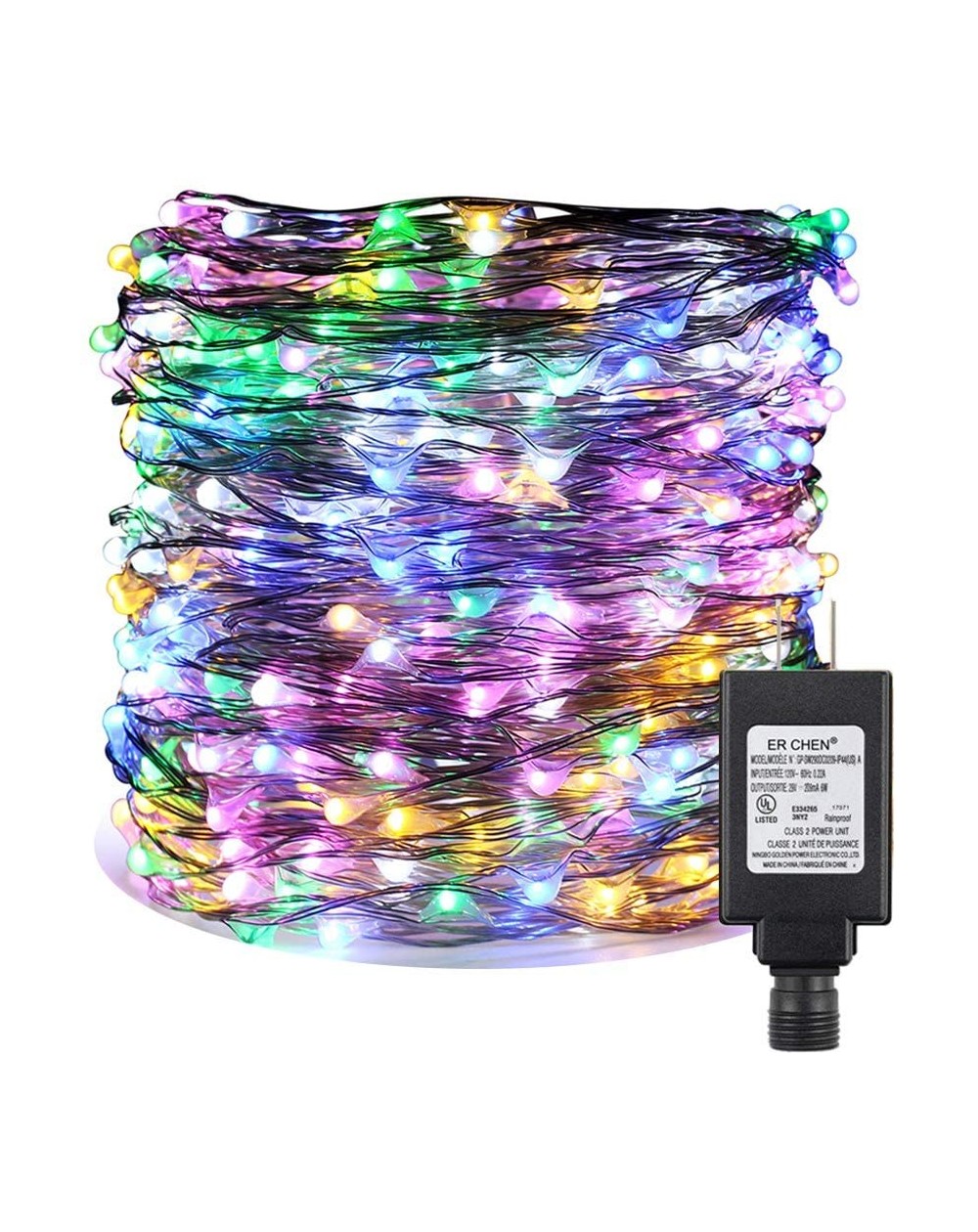 Outdoor String Lights Fairy Lights Plug in- 164Ft/50M 500 LED Silver Coated Copper Wire Starry String Lights Outdoor/Indoor D...