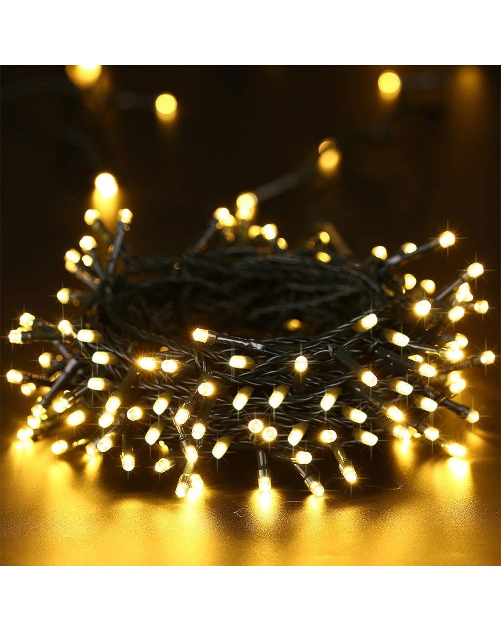 Solar Christmas Lights 39.4 Feet/100 LED String Lights- for Patio ...