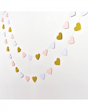 Banners 2 Pack Paper Heart Garlands Heart Hanging Banner Bunting for Valentine's Day Wedding Party Decoration- 10 Feet Each- ...