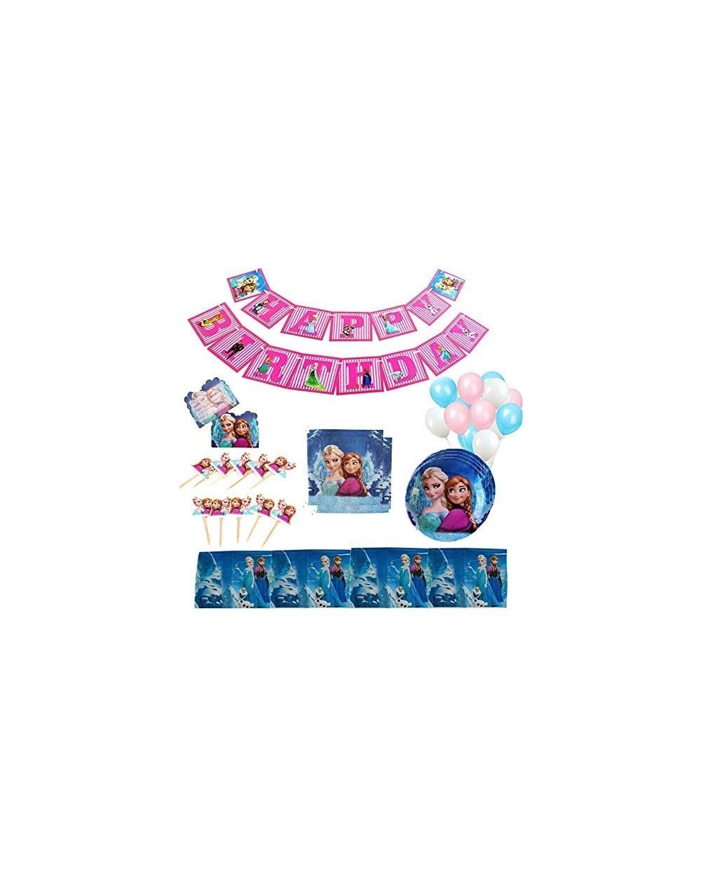 Party Favors Frozen 2 Birthday Party Supplies for 12 Princesses with 60 Plus Items - Birthday Party Supplies - Frozen Party S...