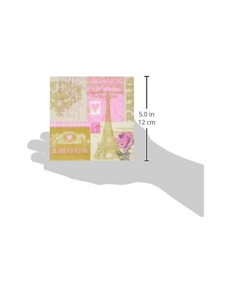 Tableware Paper Beverage Napkin- 5 by 5-Inch- Je t'aime Paris - CZ11D3VEYDJ $7.76