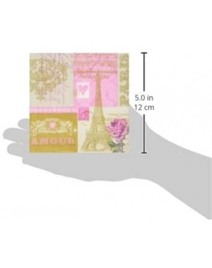 Tableware Paper Beverage Napkin- 5 by 5-Inch- Je t'aime Paris - CZ11D3VEYDJ $7.76