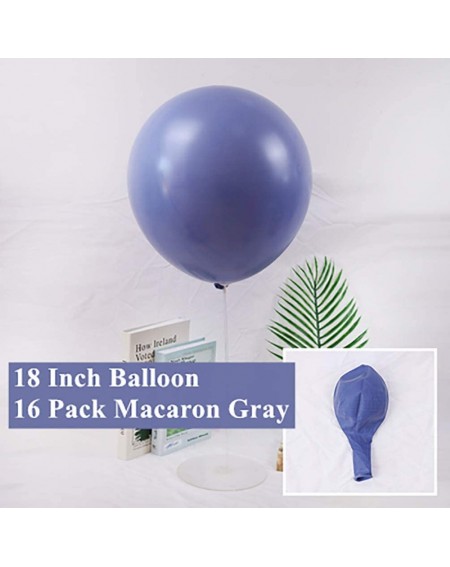 Balloons 18 Inch Big Balloons 16 Pack Thick Macaron Gray Latex Balloons - Macaron Grey - CZ18YGCHW98 $12.69