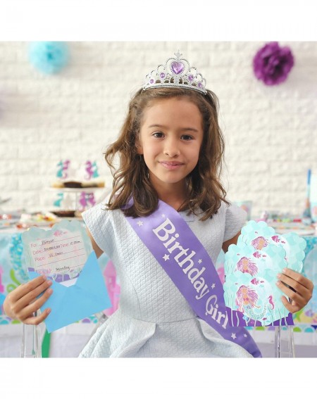 Party Packs Mermaid Party Supplies for 19 Guests! 243pcs incl Sash and Tiara Mermaid Birthday Outfit for Girls- Under The Sea...